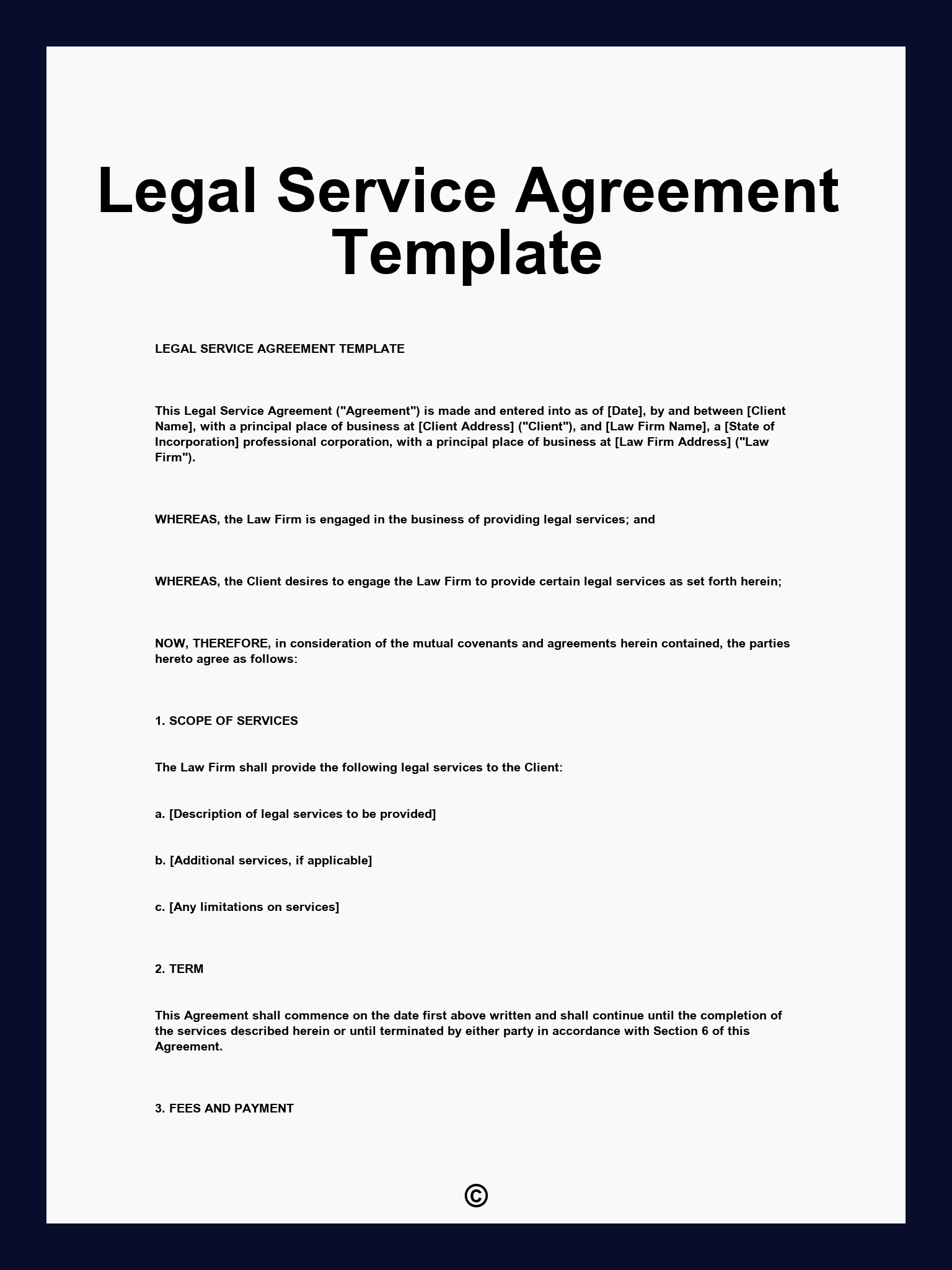 Legal Service Agreement Template